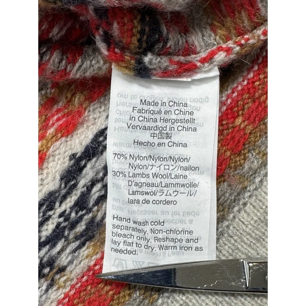 J.CREW Lambs Wool‎ Pullover Sweater Size Small Fall Holiday Sweater